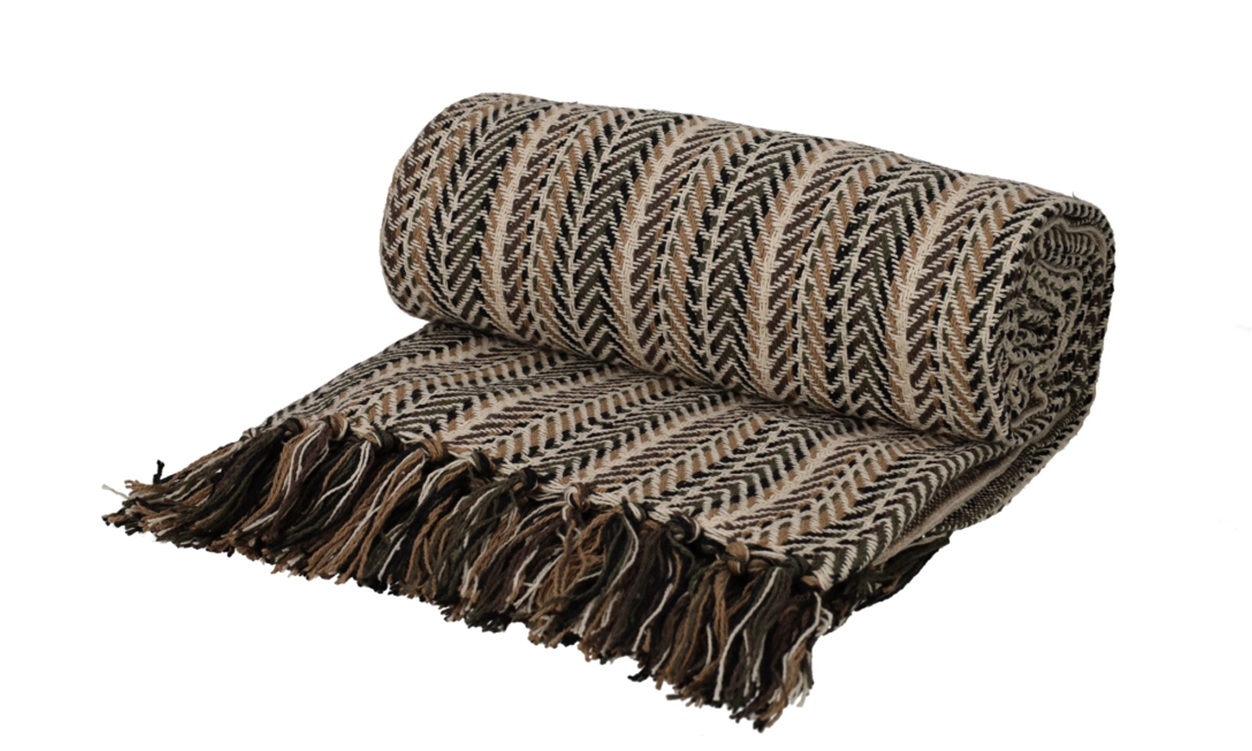Recycled Cotton Plaid Pip Naturel - Afbeelding 1