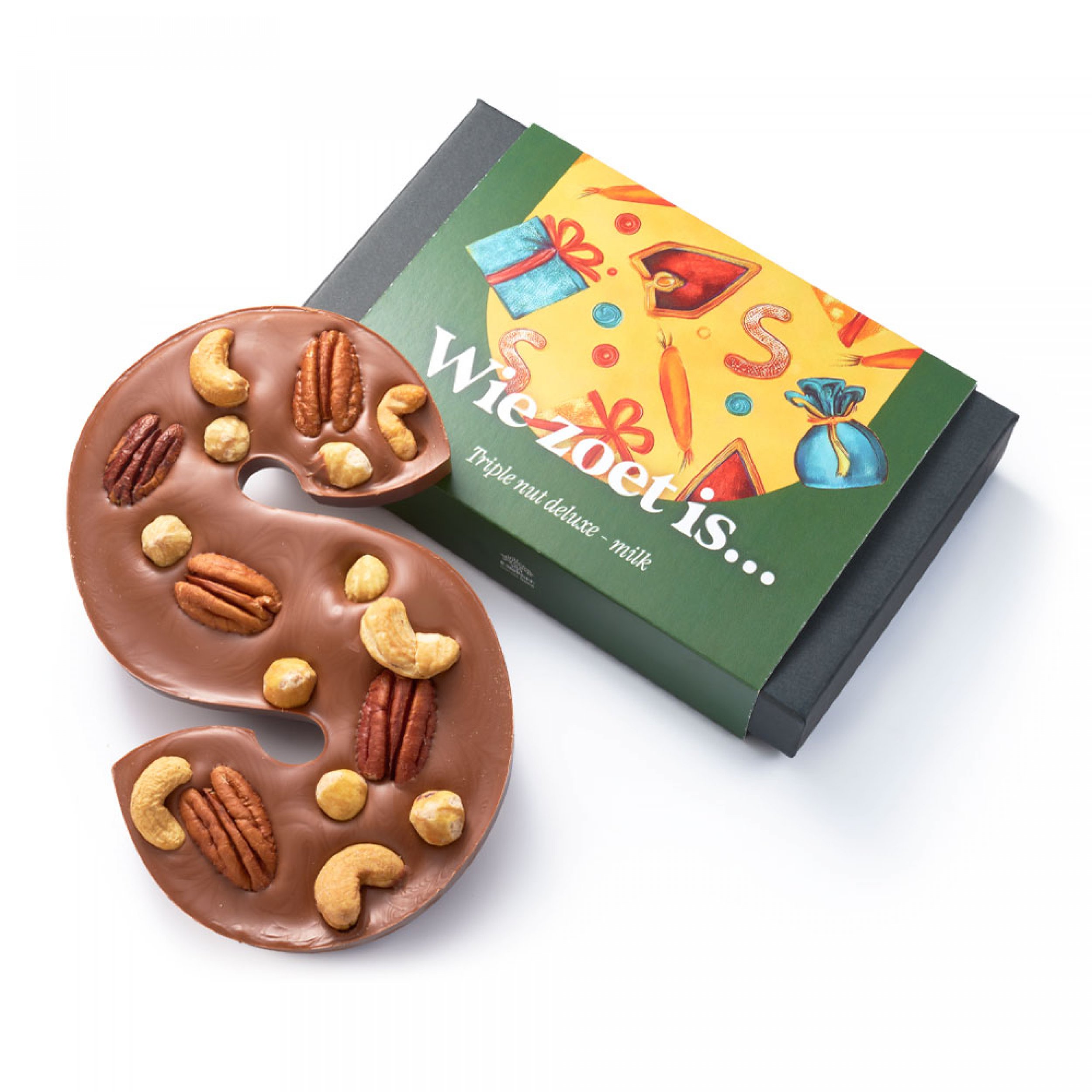 Chocoladeletter – Triple nut deluxe - Afbeelding 1