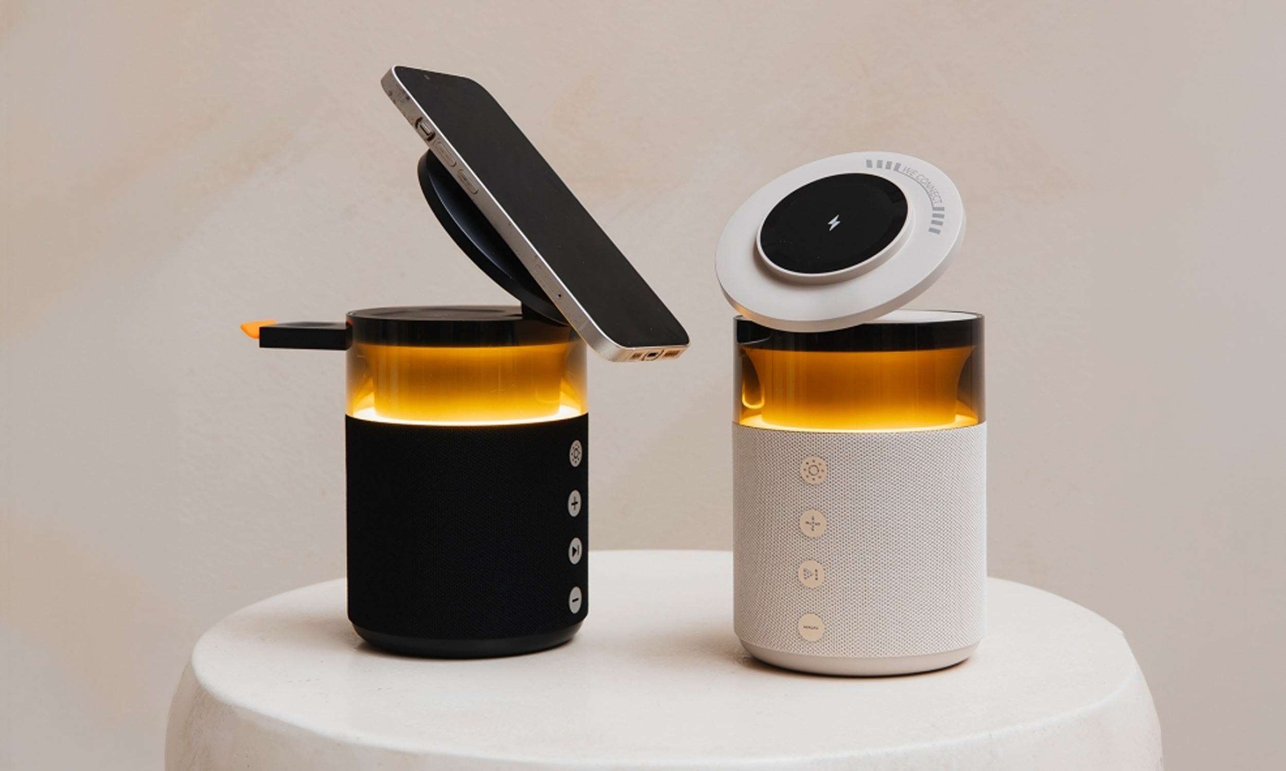 BRAINZ 5 in 1 Charging Speaker Taupe - Afbeelding 1
